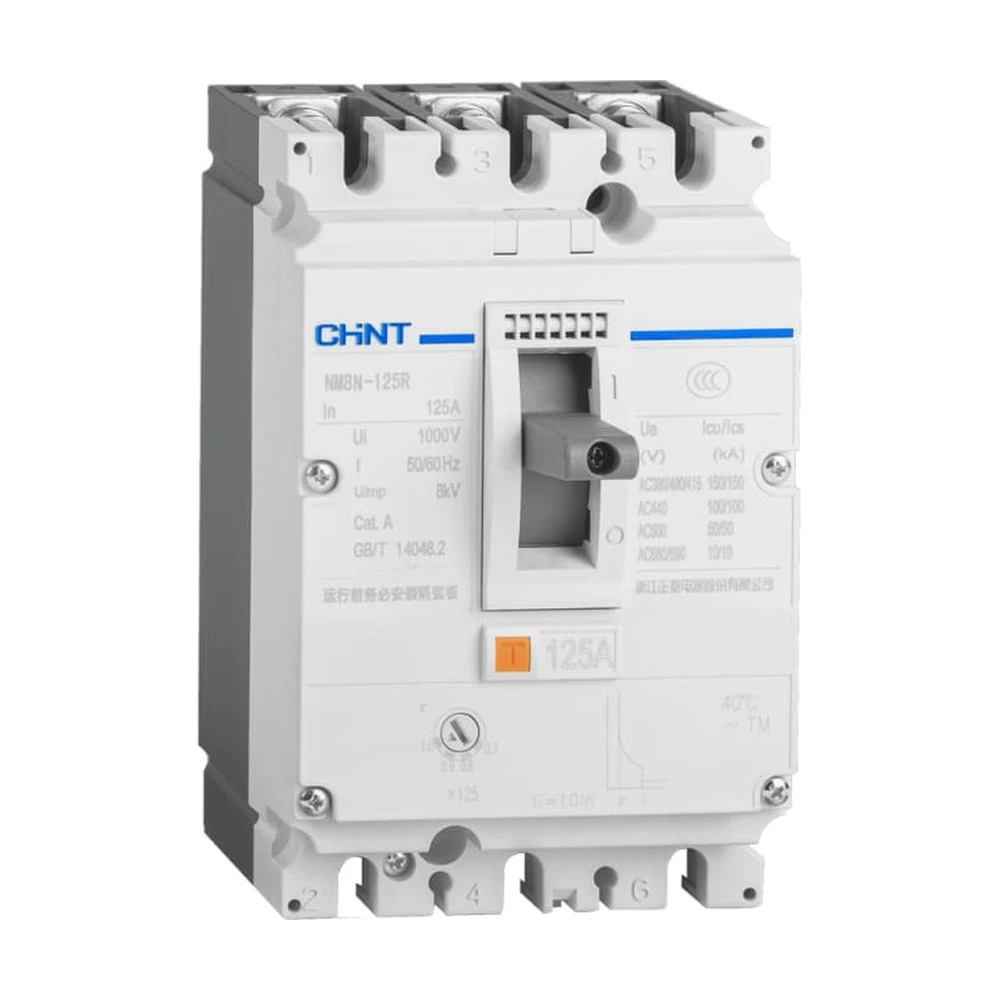 Авт. выкл. CHINT NM8NDC-1600B TM 4P 800А 25кА с рег. термомаг. расцепителем (R)