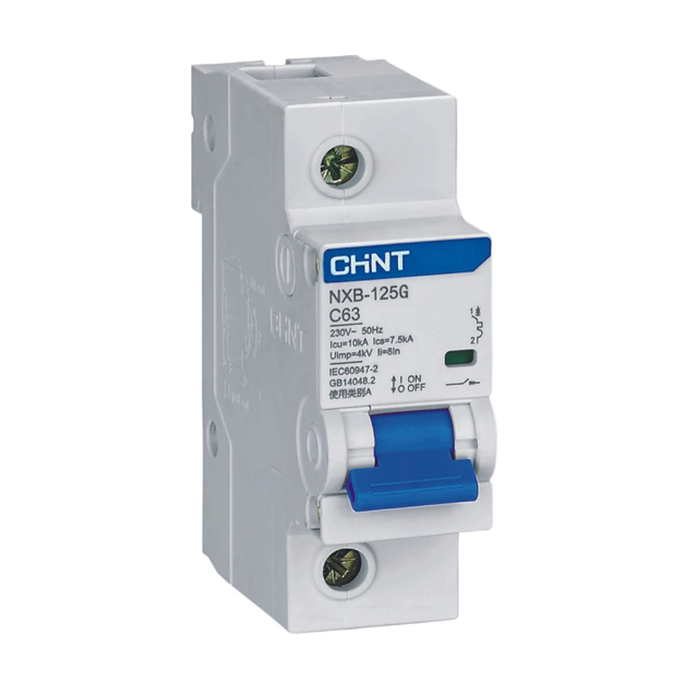 Автоматический выключатель CHINT NXB-125G 1P 63A 10кА х-ка B