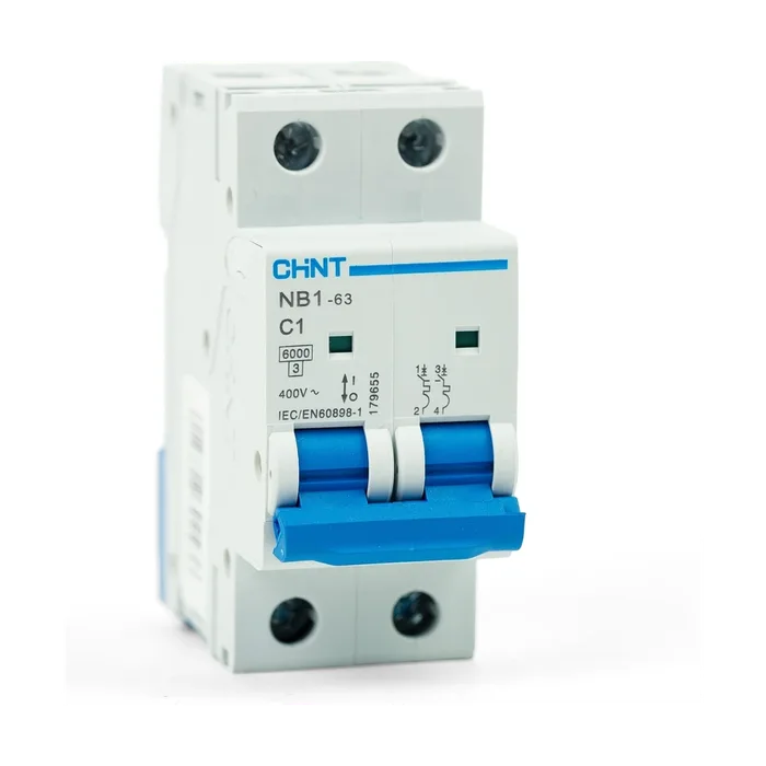 Автоматический выключатель CHINT NB1-63 2P 1А 6кА х-ка C