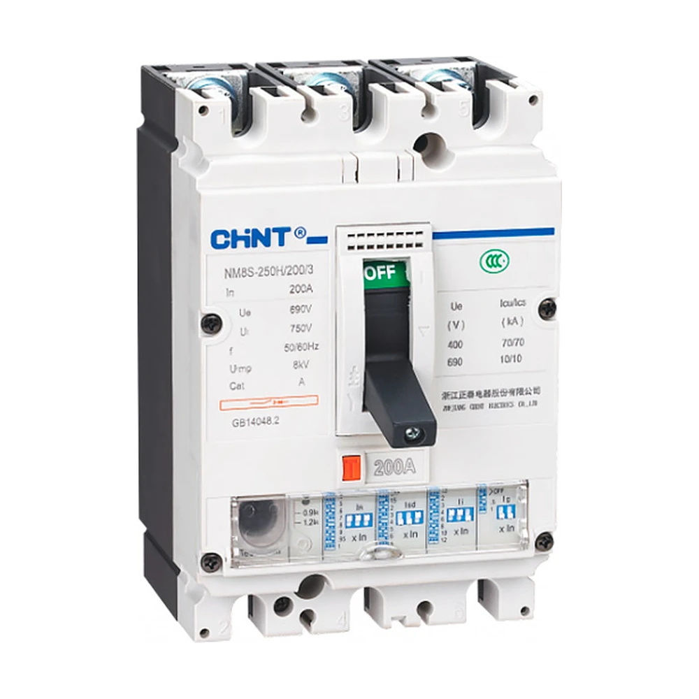Авт. выкл. CHINT NM8S-250S 3P 40А 50кА с электронным расцепителем