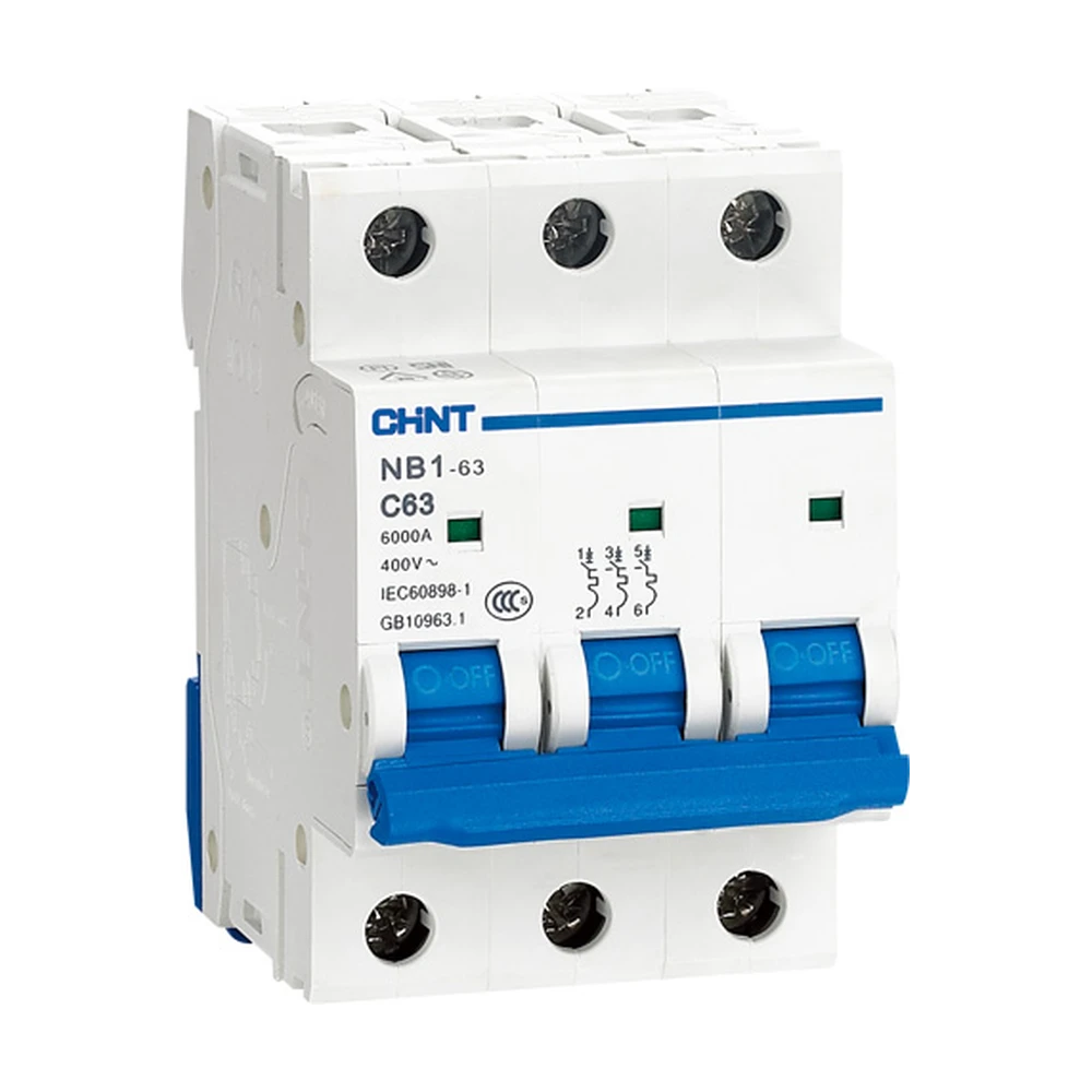 Автоматический выключатель CHINT NB1-63 3P 2А 6кА х-ка B