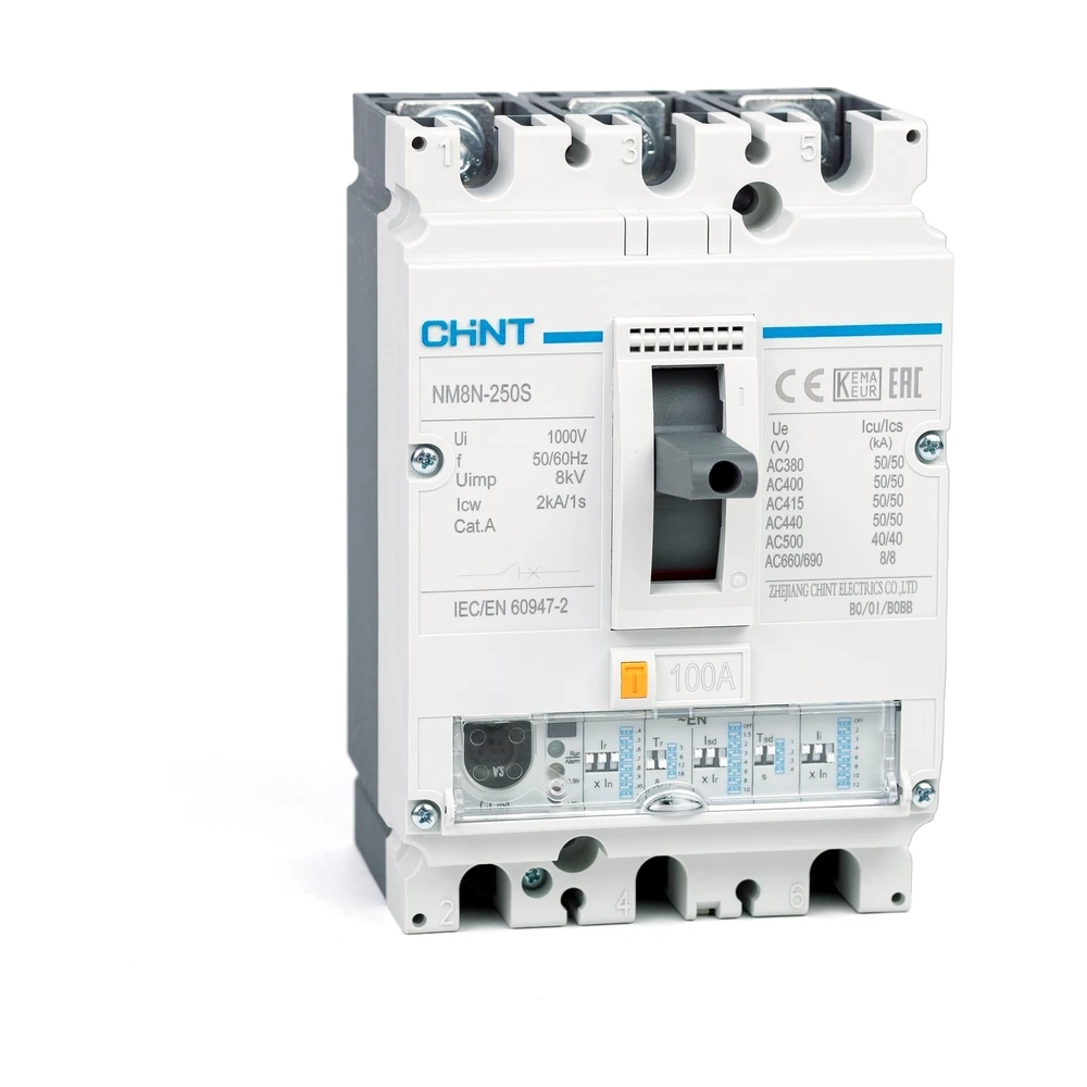 Авт. выкл. CHINT NM8N-250R EN 3P 100А 150кА с электр. расцепителем (R)