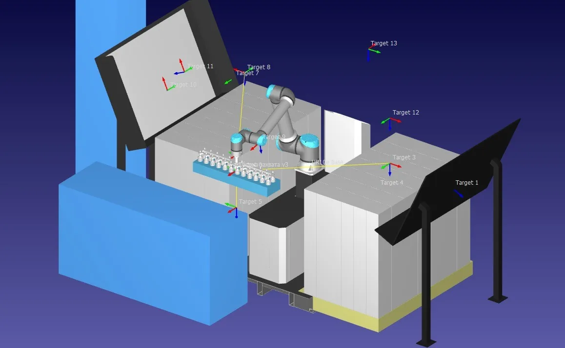 3D-модель линии pick & place